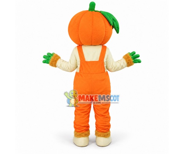 Halloween Pumpkin Man Mascot Adult Costume