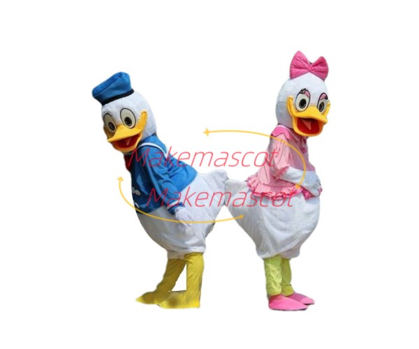 Classic Version Of Donald Duck & Daisy Duck Mascot Costume Classic Version Of Donald Duck & Daisy Duck Mascot Costume