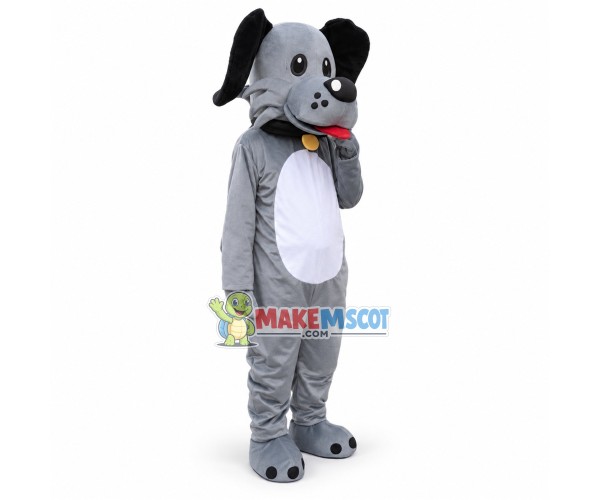 Lovely Grey Dog Mascot Costume Lovely Grey Dog Mascot Costume