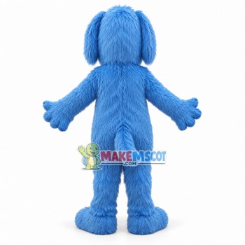 Blue Dog Long Fur Mascot Costume Blue Dog Long Fur Mascot Costume