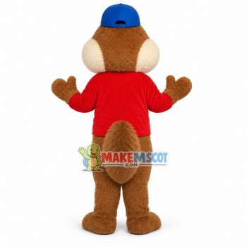 Lively Alvin the Chipmunk Mascot Costume Lively Alvin the Chipmunk Mascot Costume