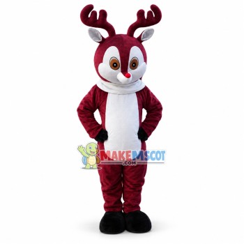 Red Reindeer Mascot Costume