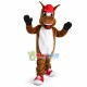 Lovely Brown Horse In Red Hat Mascot Costume Lovely Brown Horse In Red Hat Mascot Costume