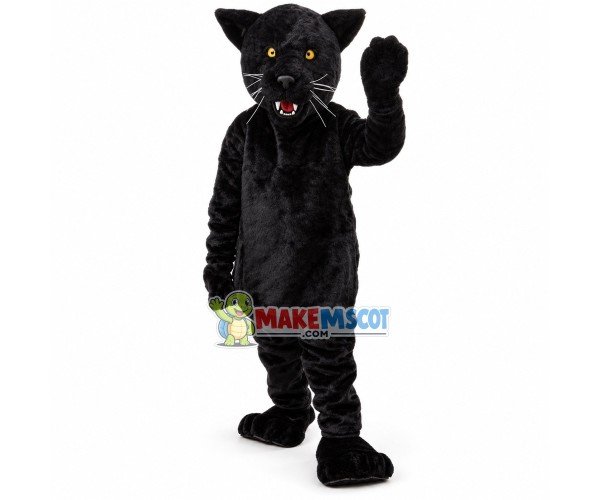 Roaring Black Leopard Mascot Costume Roaring Black Leopard Mascot Costume