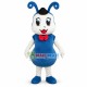 Cute Cartoon Blue Ant With Red Bow Tie Mascot Costume Cute Cartoon Blue Ant With Red Bow Tie Mascot Costume