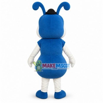 Cute Cartoon Blue Ant With Red Bow Tie Mascot Costume Cute Cartoon Blue Ant With Red Bow Tie Mascot Costume