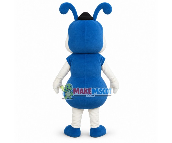 Cute Cartoon Blue Ant With Red Bow Tie Mascot Costume Cute Cartoon Blue Ant With Red Bow Tie Mascot Costume