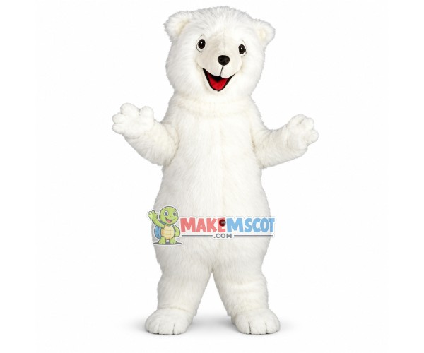 Lovely Polar Bear Long Fur Mascot Costume Lovely Polar Bear Long Fur Mascot Costume