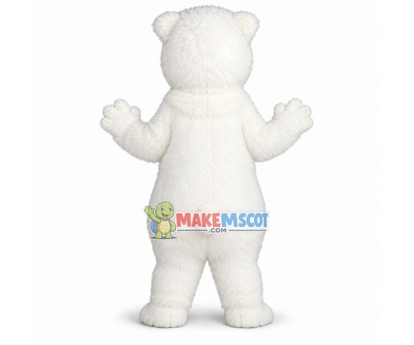 Lovely Polar Bear Long Fur Mascot Costume Lovely Polar Bear Long Fur Mascot Costume