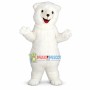 Lovely Polar Bear Long Fur Mascot Costume 