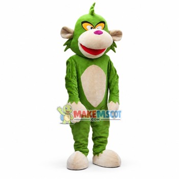 Cunning Sinister Green Monkey Mascot Cartoon Costume Cunning Sinister Green Monkey Mascot Cartoon Costume