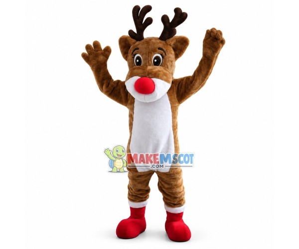 Rudolph the Red Nosed Reindeer Mascot Costume For Christmas Rudolph the Red Nosed Reindeer Mascot Costume For Christmas