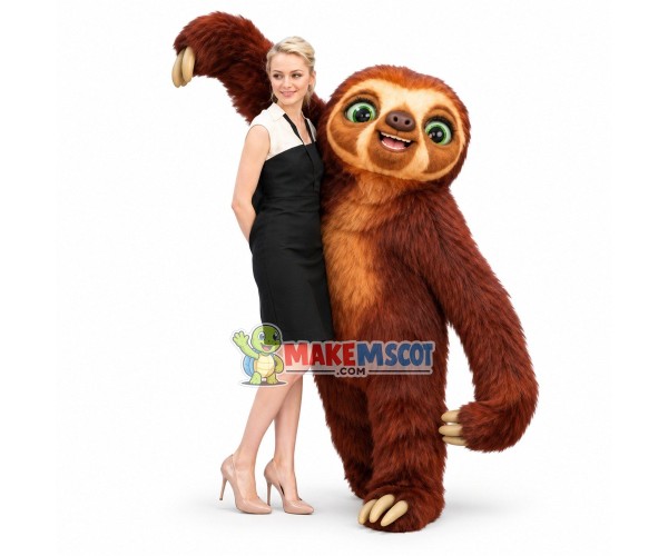 Brown-Throated Three-Toed Sloth Mascot Costume Brown-Throated Three-Toed Sloth Mascot Costume