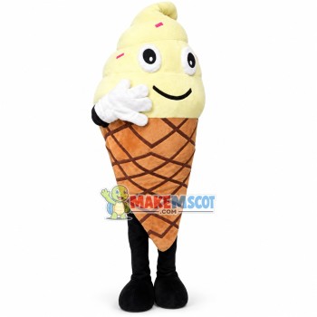 Huge Cartoon Creamy Ice Cream Cone Lightweight Mascot Costume Huge Cartoon Creamy Ice Cream Cone Lightweight Mascot Costume