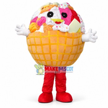 Huge Cartoon Ice Cream Sundae Lightweight Mascot Costume Huge Cartoon Ice Cream Sundae Lightweight Mascot Costume