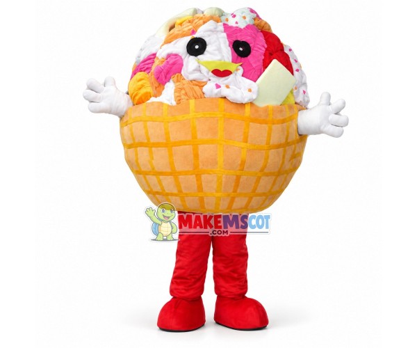 Huge Cartoon Ice Cream Sundae Lightweight Mascot Costume Huge Cartoon Ice Cream Sundae Lightweight Mascot Costume