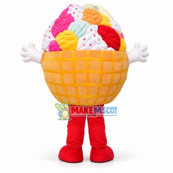 Huge Cartoon Ice Cream Sundae Lightweight Mascot Costume Huge Cartoon Ice Cream Sundae Lightweight Mascot Costume