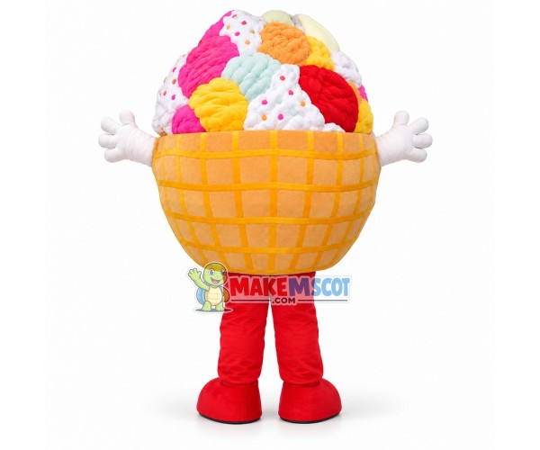 Huge Cartoon Ice Cream Sundae Lightweight Mascot Costume Huge Cartoon Ice Cream Sundae Lightweight Mascot Costume