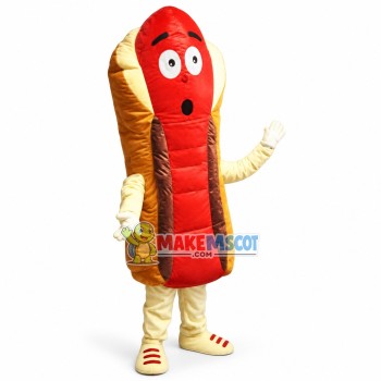 Curious Hot Dog Man Mascot Costume	