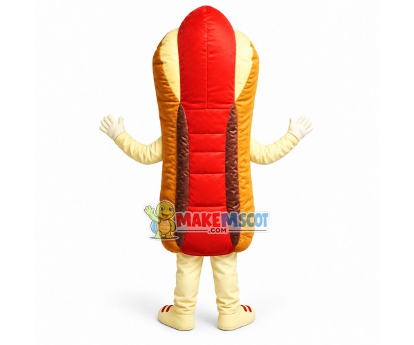 Curious Hot Dog Man Mascot Costume Curious Hot Dog Man Mascot Costume