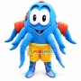 Lightweight Cartoon Blue Octopus With Yellow Square pants Mascot Costume	