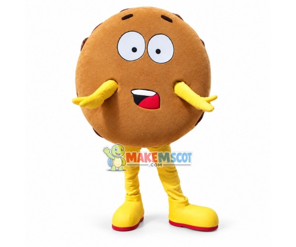 Surprised Cartoon Pancake Lightweight Mascot Costume Surprised Cartoon Pancake Lightweight Mascot Costume
