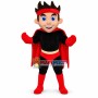 Super hero In Black Mascot Costume	