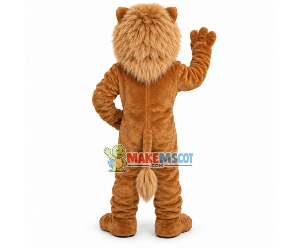 Happy Adult Lion Mascot Costume 