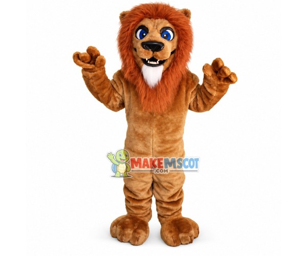 Blue Eyed Lion Mascot Costume Blue Eyed Lion Mascot Costume