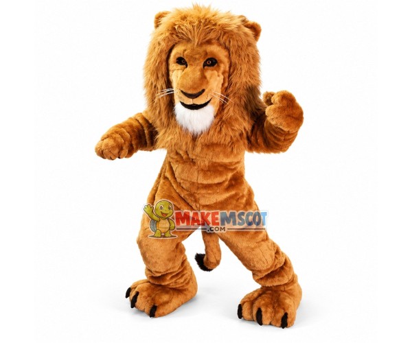 Power Golden Lion Mascot Costume Power Golden Lion Mascot Costume