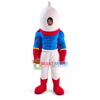 Super Condom Mascot Costume Super Condom Mascot Costume