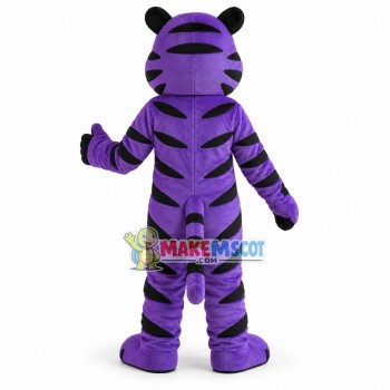 Purple Tiger Mascot Costume	