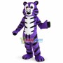 Purple Tiger Mascot Costume	