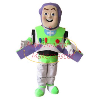 Enthusiastic Buzz Lightyear Toy Story Mascot Costume Enthusiastic Buzz Lightyear Toy Story Mascot Costume