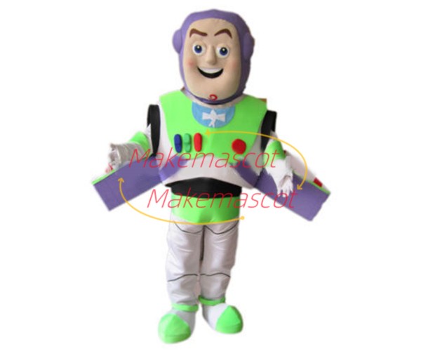 Enthusiastic Buzz Lightyear Toy Story Mascot Costume Enthusiastic Buzz Lightyear Toy Story Mascot Costume