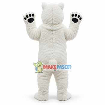 Almost Real Polar Bear Mascot Adult Plush Costume Almost Real Polar Bear Mascot Adult Plush Costume