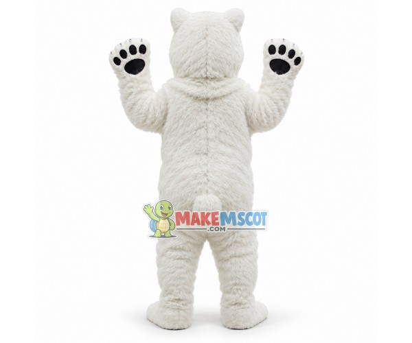 Almost Real Polar Bear Mascot Adult Plush Costume Almost Real Polar Bear Mascot Adult Plush Costume