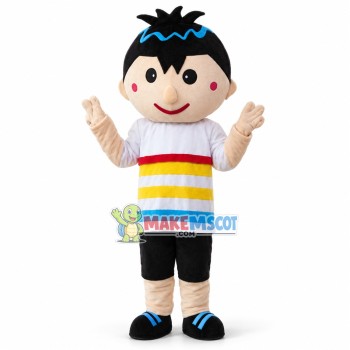 Energetic Boy Mascot Costume Energetic Boy Mascot Costume