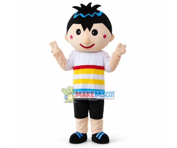 Energetic Boy Mascot Costume Energetic Boy Mascot Costume