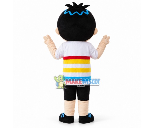 Energetic Boy Mascot Costume Energetic Boy Mascot Costume