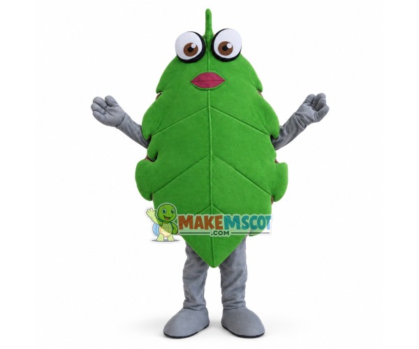 Deluxe Cartoon Green Leaf Mascot Costume Deluxe Cartoon Green Leaf Mascot Costume
