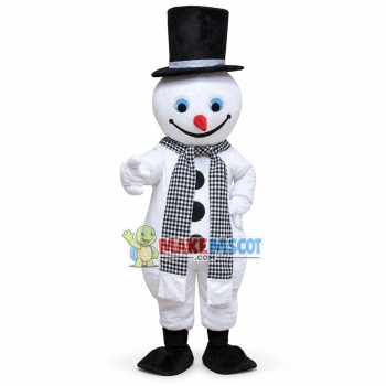 Gentleman Snowman Mascot Costume 