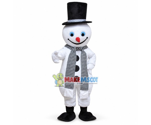 Gentleman Snowman Mascot Costume Gentleman Snowman Mascot Costume