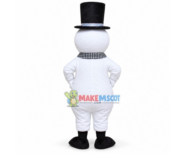 Gentleman Snowman Mascot Costume Gentleman Snowman Mascot Costume