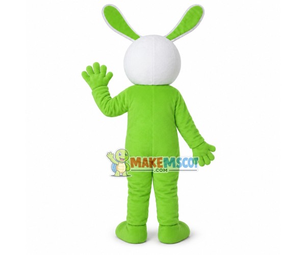 Fancy Green Bunny Mascot Costume Fancy Green Bunny Mascot Costume