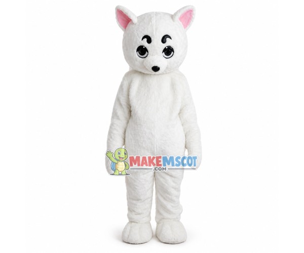 White Fox Mascot Costume 