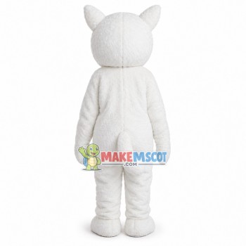 White Fox Mascot Costume 