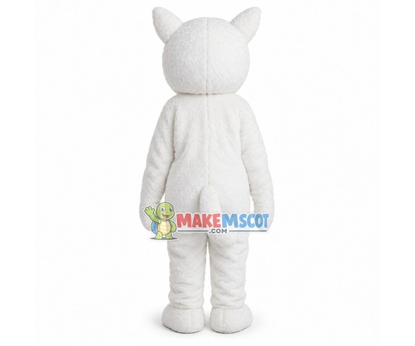 White Fox Mascot Costume White Fox Mascot Costume