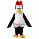 Penguin With Big Red Bow Hairpin Mascot Costume Penguin With Big Red Bow Hairpin Mascot Costume