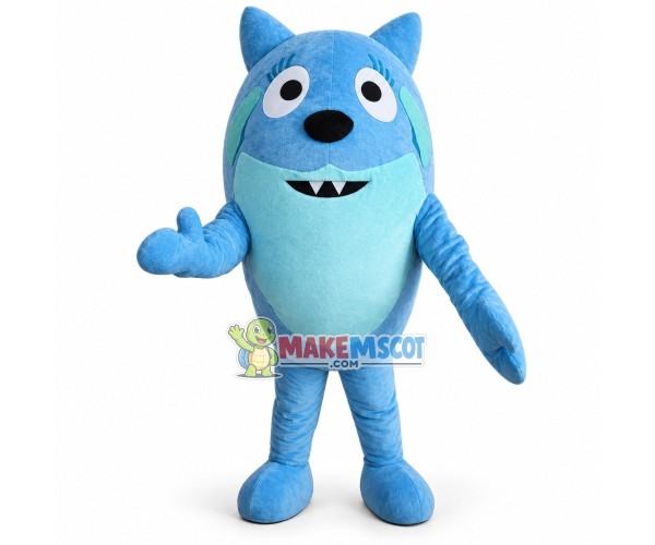 Toodee the Blue Cat Dragon Mascot Adult Costume 